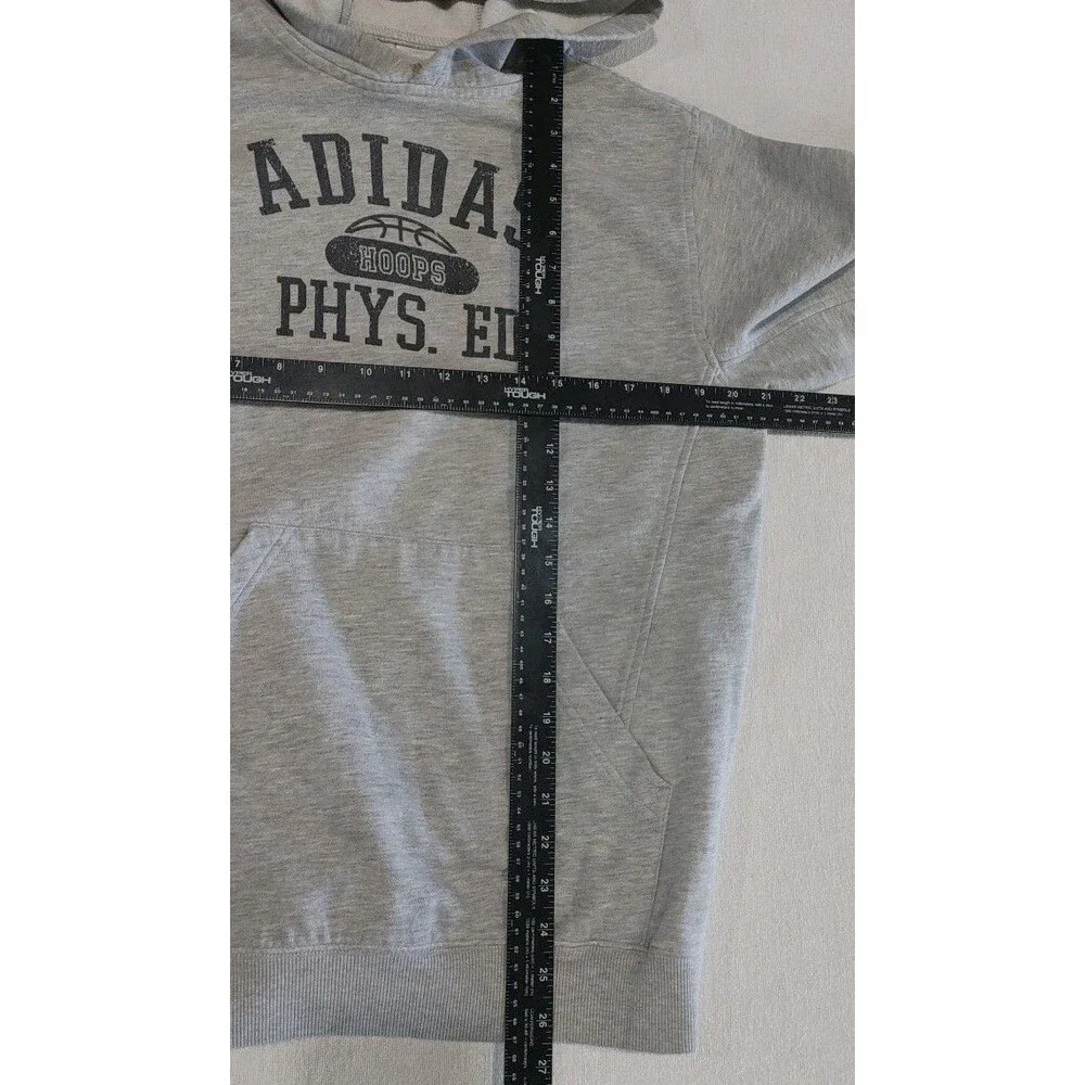 Adidas Hoops Phys. Ed. Hoodie Sweatshirt Gray Adult Size XL